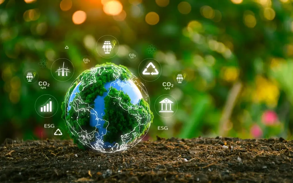 World Environment Day. global perspective on environmental protection, emphasizing the integration of green business practices and renewable energy.Environmental protection, green business.